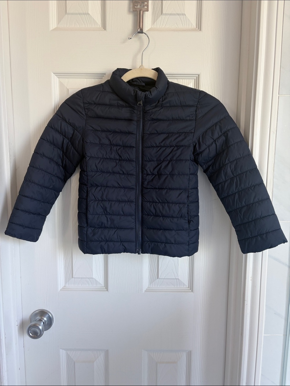 Lands' End Navy Quilted Kids Puffer Jacket